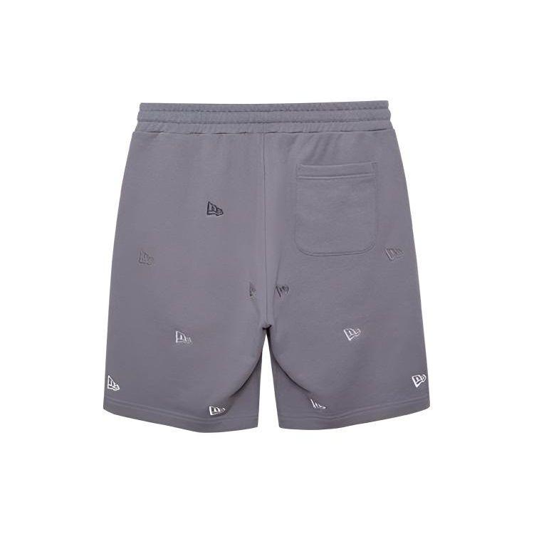 New Era SS24 All Over Print Gradient Embroidered Knit Casual Shorts Unisex shorts Gray 14187409