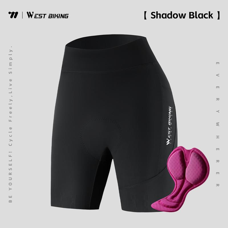 WEST BIKING Women s Cycling Bib Pants High-waisted Summer Bike Shorts Shock Absorbing Pad Cycling Shorts MTB Bicycle Clothing Asia M (EU S)