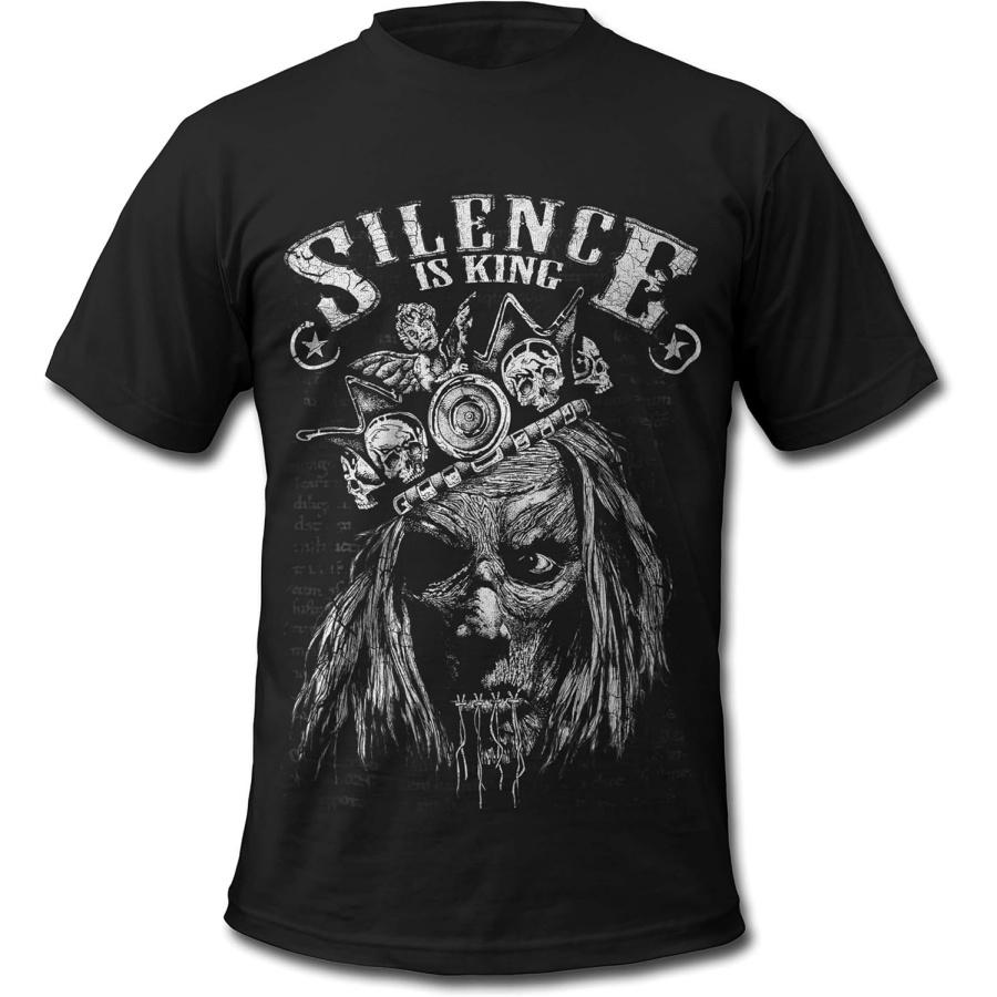Bands and Bones Silence is King Goth Metal Men s T-Shirt XXXXXL разноцветный