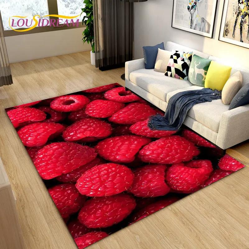 Fruits Vegetables Kitchen Mat Area Rug Carpet for Living Room Bedroom Playroom Sofa decor home Non-slip rug Floor Mat Soft