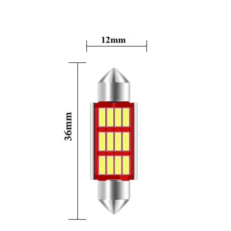 10pcs Car LED Reading Bulb 31mm 36mm 39mm 41mm C5W C10W Super Bright 4014 SMD Canbus Error Free Auto Interior Doom Lamp