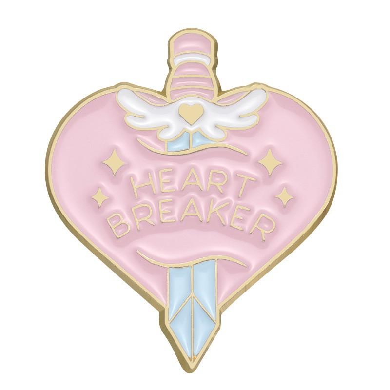 Brooch Cartoon Trendy Collection In Pink With Fun Letter Designs Perfect For Statement Accessories And Gifts