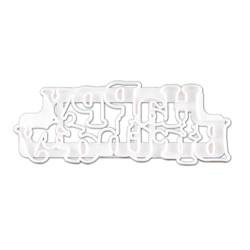 Happy Birthday Letter Shape Cutting Mold Fondant Mold Baking Cake Decoration Tool