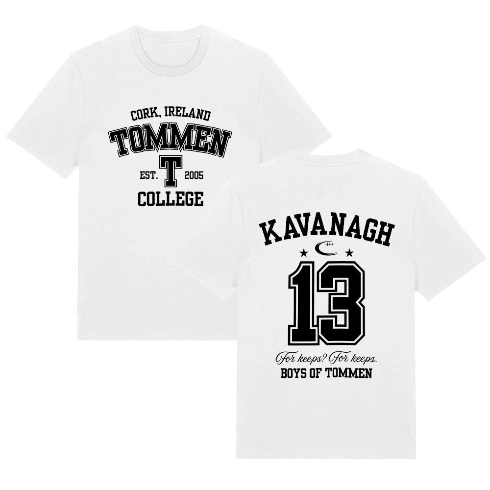 T-shirt Ragazzi di Tommen Felpa College Tommen Kavanagh 13 Maglietta Regalo per Amante dei Libri Top in Puro Cotone Girocollo Unisex T-shirt Larga