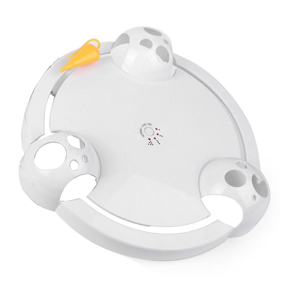 Fang Maus Katze Drehteller Interaktives Geschwindigkeitsverstellbares Katze Rotierendes Drehteller Spielzeug mit 3 Mäusen