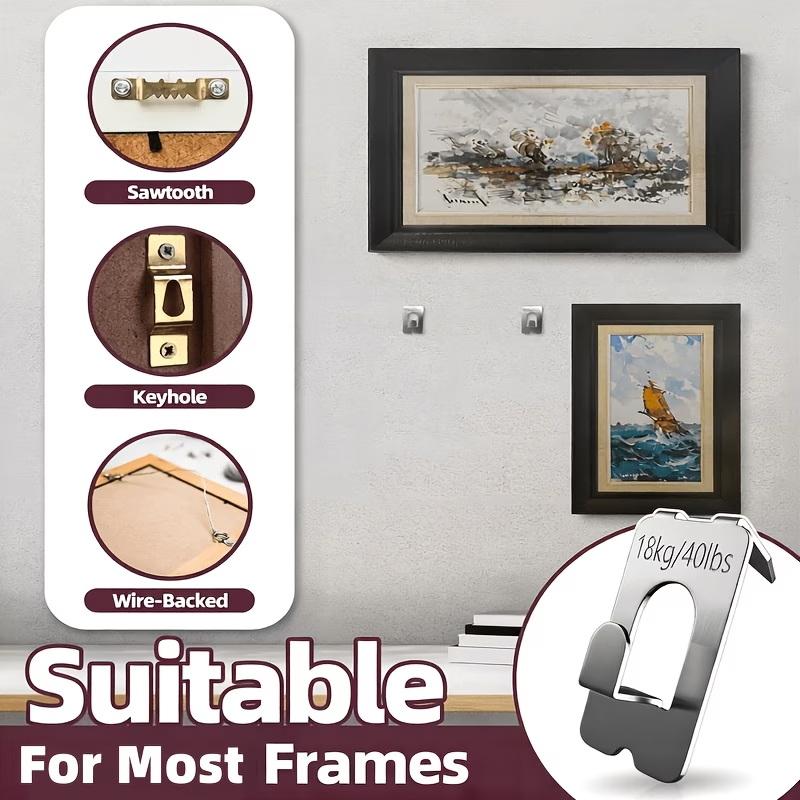 8/20 Pcs Heavy Duty Claw Picture Hangers 40 Lbs Weight Limit Drywall Hooks for Office Home Wall Art Display