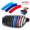 3pcs/set M Color ABS Kidney Grille Bar Grille Covers for 3 5 Series F10 F30 E60 2004-2019 M Performance M Power 3 Colors