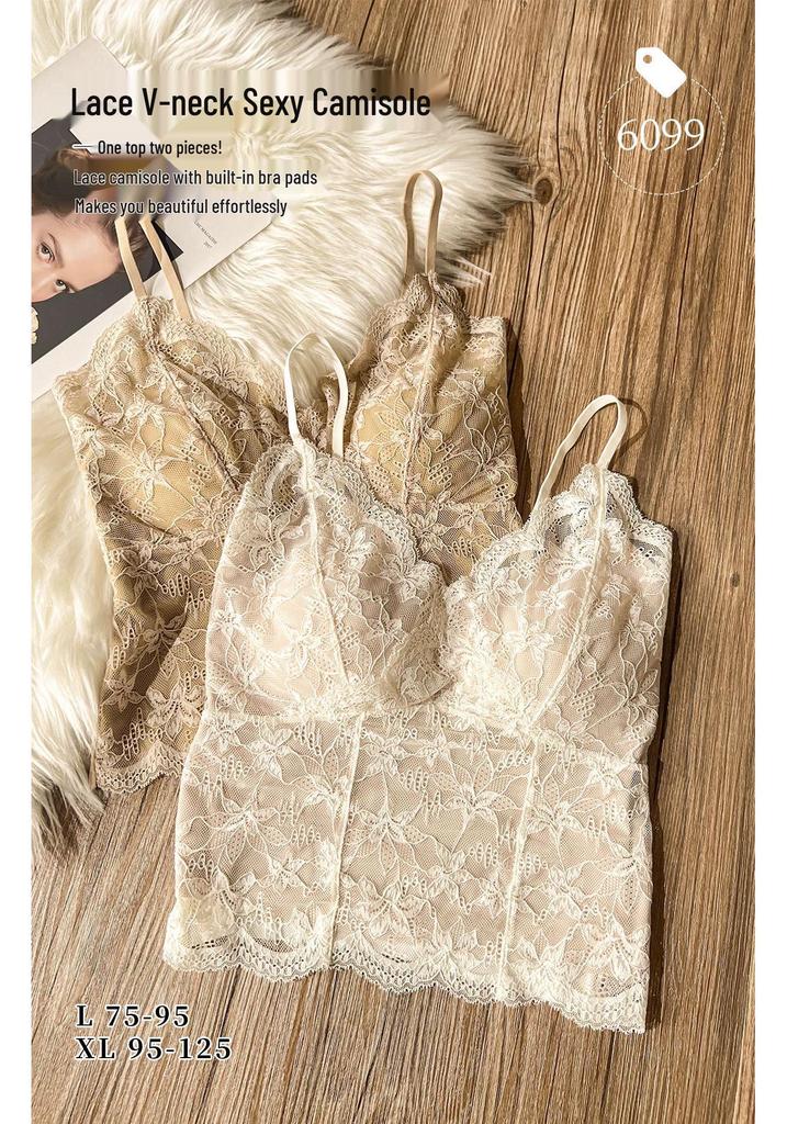 6099 Women's Lace Camisole Bra with Side Support - Spring/Summer Collection