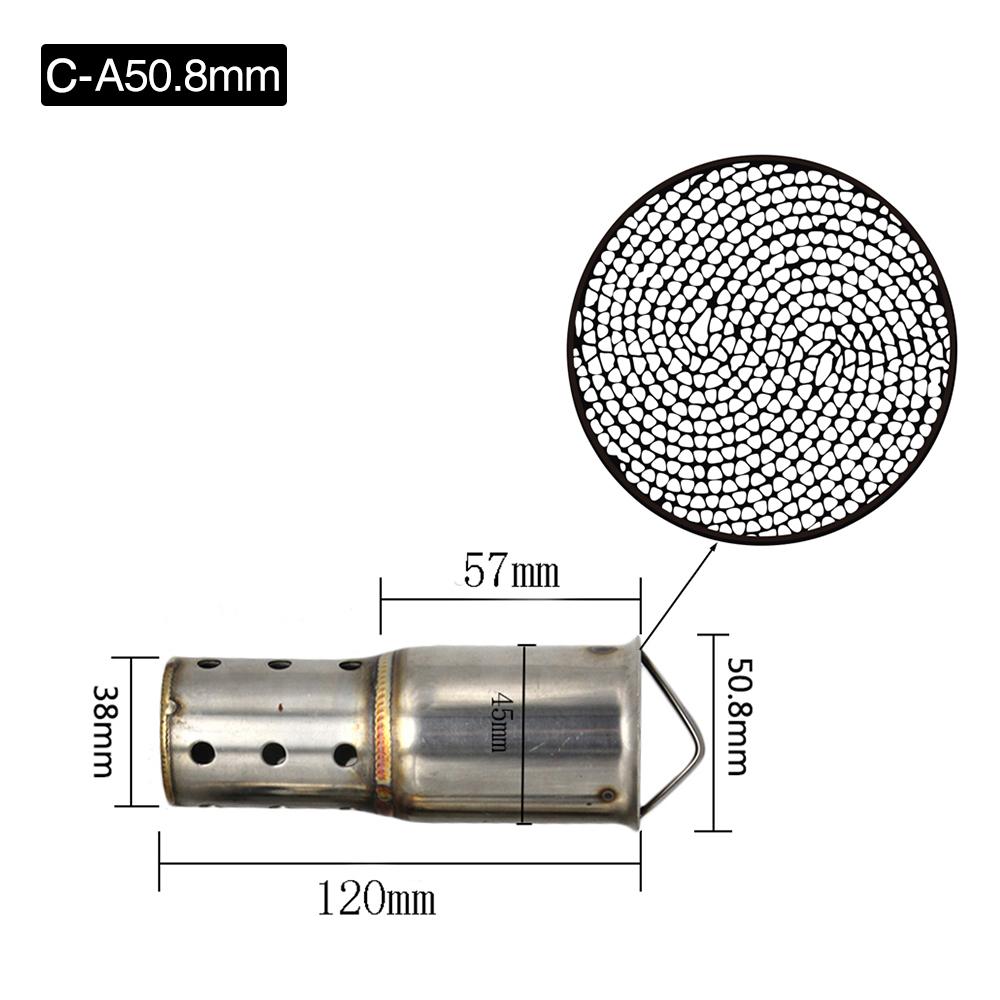 ZSDTRP 50.8mm 60mm Motorbike Universal Front Catalyst DB Killer for Motorcycle Exhaust Muffler