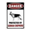 Pc Attention au Chien Panneaux Avertissement Interdiction d'Entrer Panneaux Métalliques Propriété Privée Chien sur les Lieux Panneau pour Jardin Décoration Extérieure x I