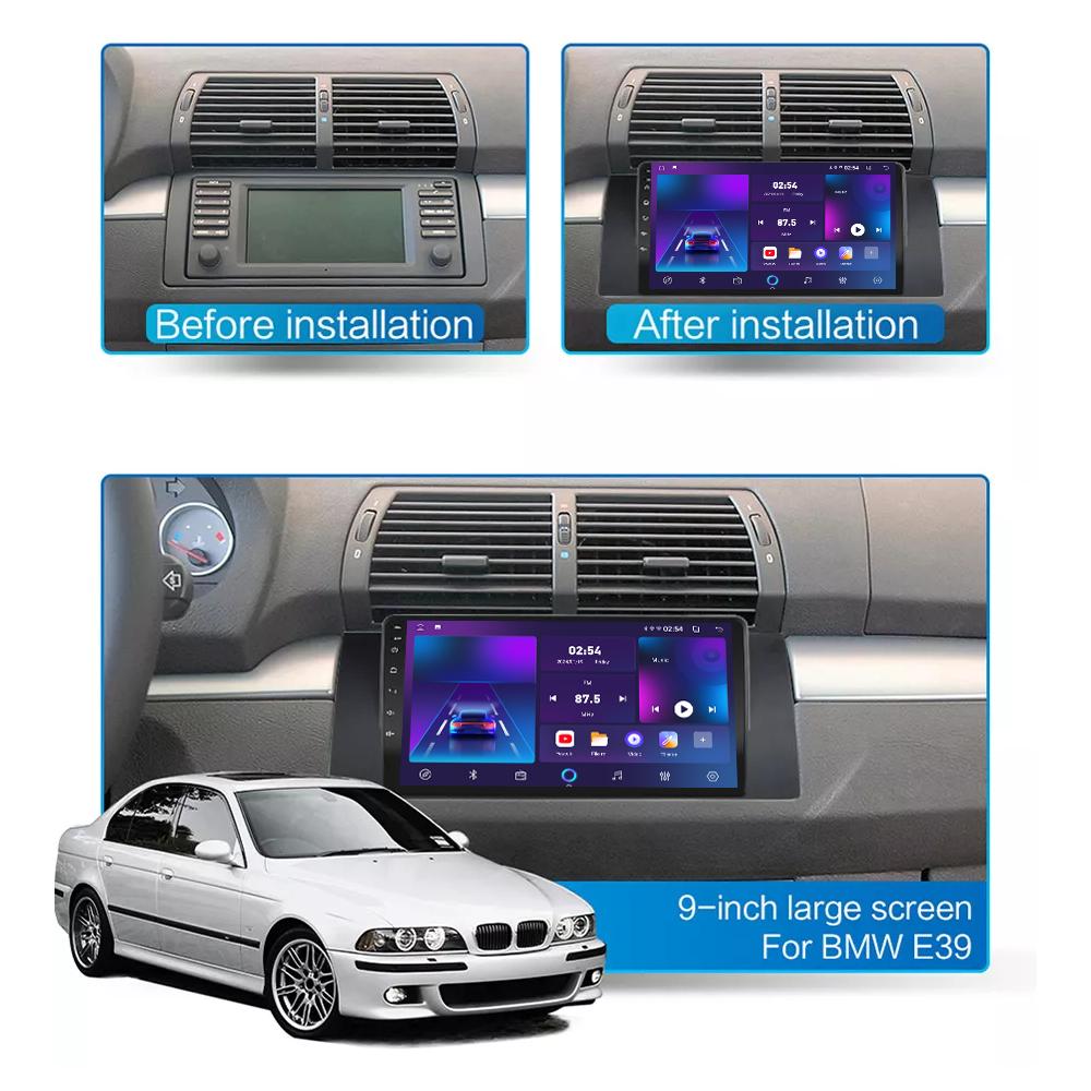Android Car-Play Car Radio For BMW 5 E39 E53 X5 1996-2004 Multimedia Player Head Unit Stereo GPS Navigation BT WIFI,2+64GB