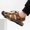 Summer Hiking Shoes Outdoor Sandals for Men Breathable Water Beach Sandals Camping Climbing Aqua Genuine Leather Beach Roman