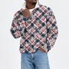 Herren Kapuzenpullover mit Stehkragen, Flanell, Weihnachtsprint, für Feiertags-Freizeitkleidung