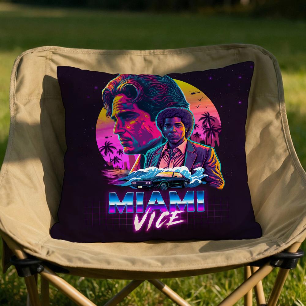 

MMiami Vice Movie Cushion Cover Soft Reversible Durable Pillow Cover MultiScene Use for Home Car Daily Comfort 30X30cm