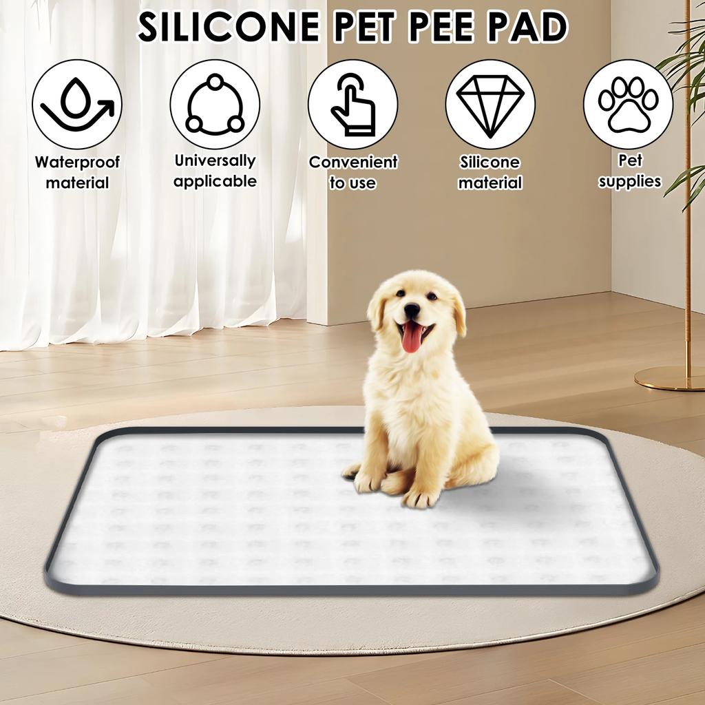 Pet Pee Pad Holder Silicone Dog Pad Holder With Raised Edge S/L Leak Proof Puppy Potty Training Pad Holder for Floor Protection