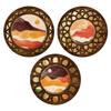 Mirror Style MDF Home Decoration Item for Living Room Set of 3 | Wall Hanging | Wall Decor