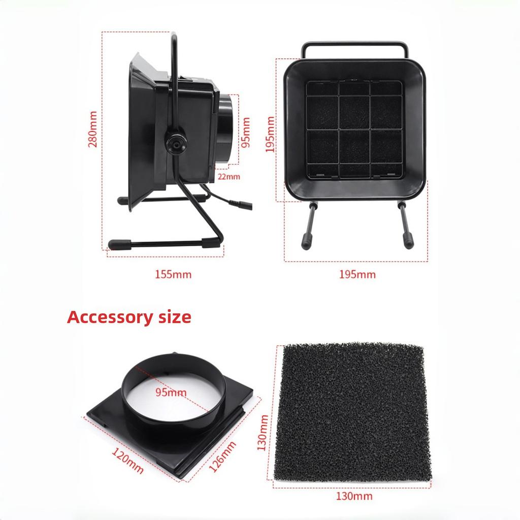 ume Extractor Smoke Absorber Desktop Compact Fan Solder Smoke Pur Noise Adjustable for Electronics Repair Workstation
