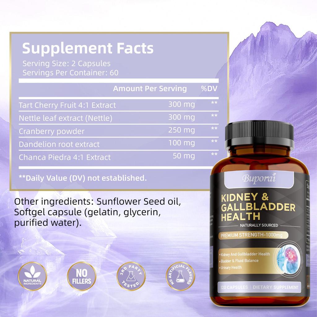 Kidney & Gallbladder Health-Urinary System,Cleanse Support,Kidney Restore Health