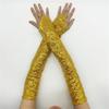 1pair Reflective Sequins Gloves Glitter Long Gloves Comfortable Breathable Glove for Costume Parties