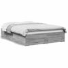 VidaXL Bed Frames and Drawers, Slatted Bed Base, Adult Bed, Double Bed for Bedroom Interior, Sonoma Grey 135x190 3280410