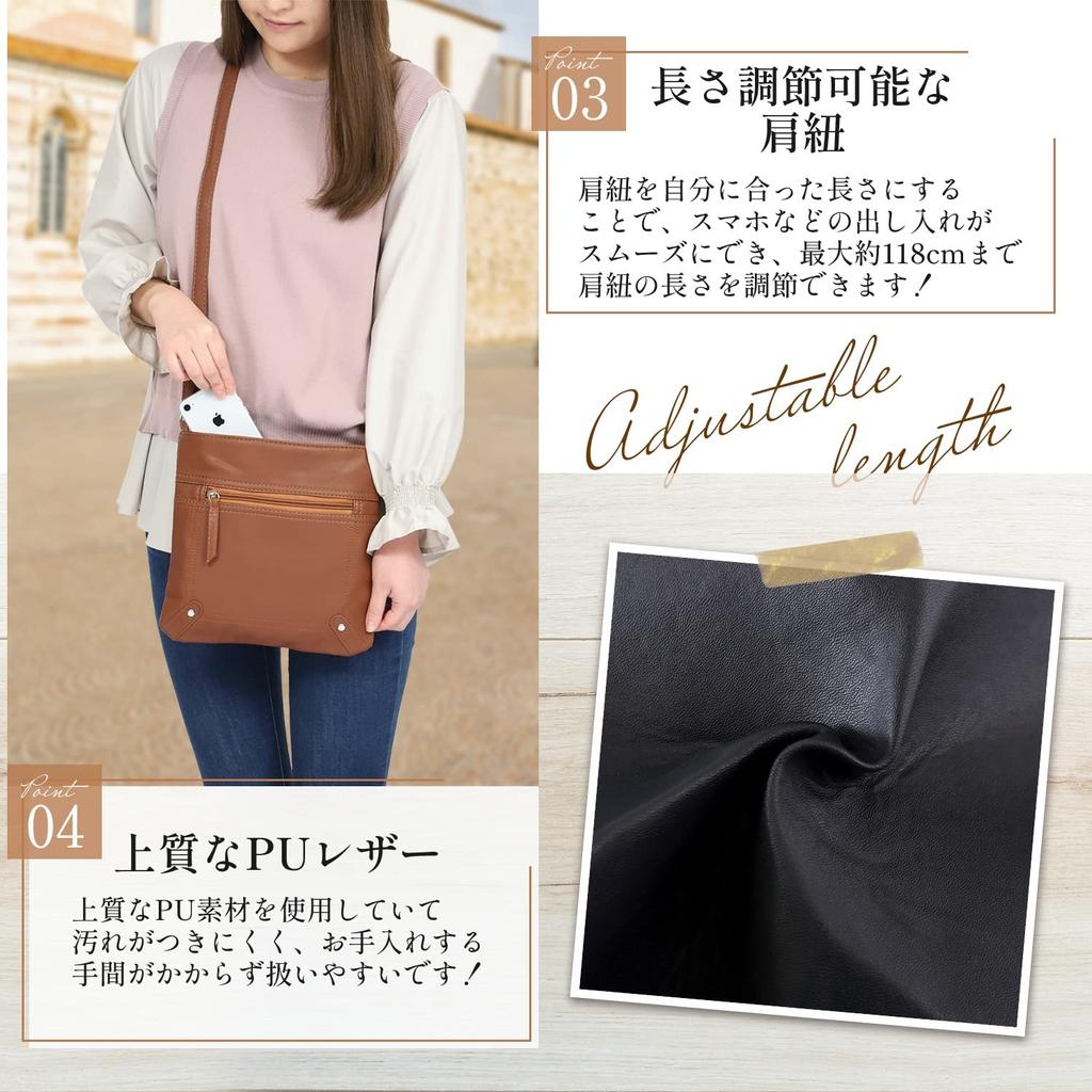 Fabram Damen Kleine Sacoche Umhängetasche, Kompakt und Leicht, Mini-Tasche (Kakaobraun)