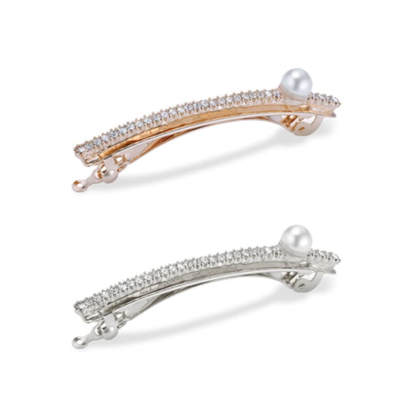 

ELLEHAIR Cubic Pearl Point Hairpin ELHP022 white gold