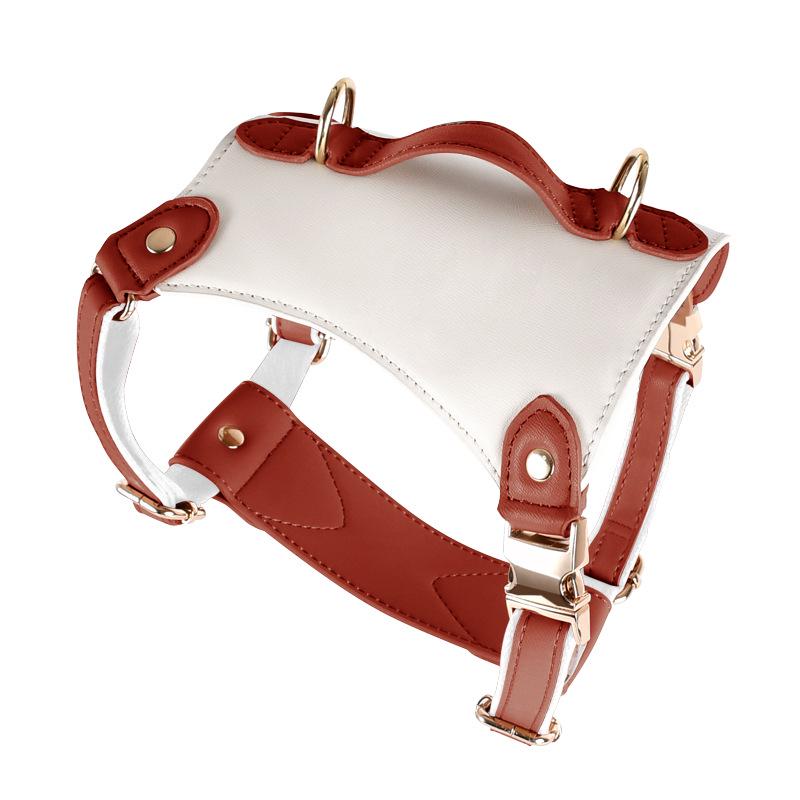 Luxury Leather Pet Harness & Leash Set for Medium & Large Dogs