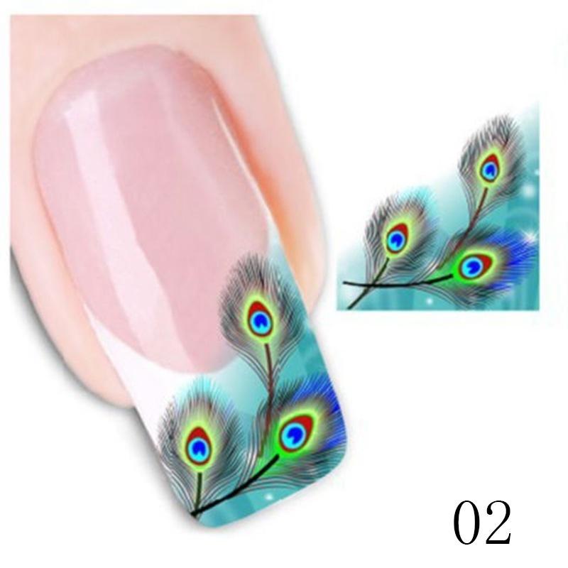 5Pcs/Set Bulk Flower Decals Water Transfer Manicure Nail Art Stickers Tips Decoration DIY  Random