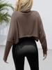 Women's Off Shoulder Crop Top Batwing Long Sleeve Boat Neck Loose T Shirt