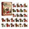 Calendrier Compte à Rebours Saisonnier 2026 Noël Teckel Calendrier de l'Avent, Ensemble d'Ornements Collectionnables 3D Cadeau d'Anniversaire pour Enfants avec 24 Mini Figurines de Chiens,