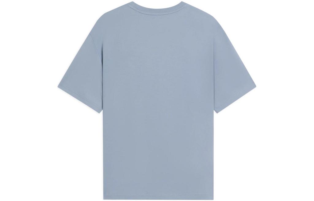 Men's Li-Ning T-Shirts Men's Soft Gray Blue Crew Neck Moderate Straight Fit