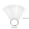 100Pcs Celsius Bag Fan False Nail Tip Stick   Manicure Polish Gel Display Practice Tools(White)