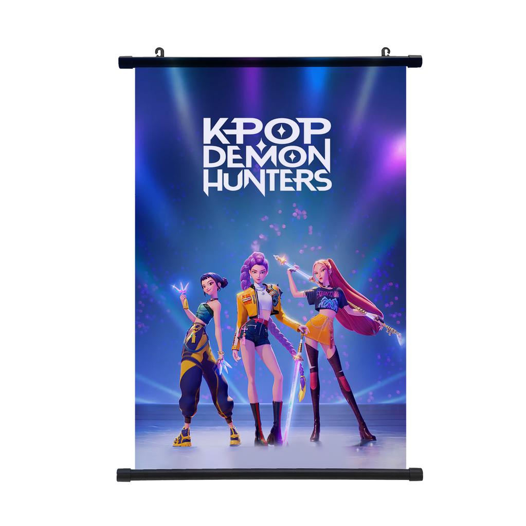 KPop Łowcy Demonów Plakat Obraz do Zawieszenia Huntrix Girl Zoey Rumi Mira Saja Chłopcy Kpop Wystrój Domu Plakat Zwój Ścienny