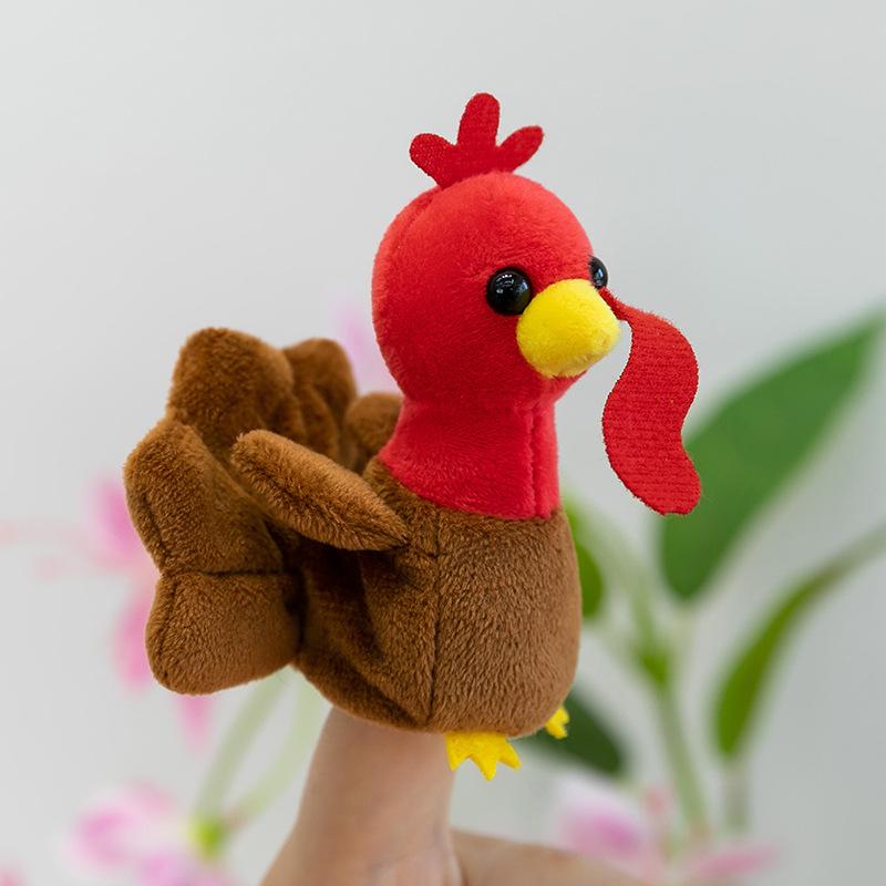 Forest Animal Finger Doll Panda Plush Toy Children Ocean Shark Doll