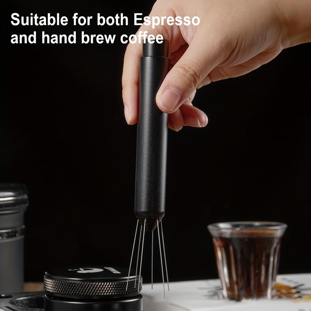 D2 WDT Espresso Distribution Tool Stirrer Tool Barista-Grade Precision Brewing Tamper With Retractable Stainless Steel Needle