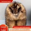 Real Fox Fur Lei Feng Winter Hat: Versatile, Warm Hat for Men and Women with Raccoon Fur Accents