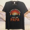 Plus Size Tshirt Soft For him Crew Neck tshirt Black My Favorite Camping Buddies Call Me Papa Everyday Unisex Tee shirt