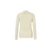 Nike Solid Color Brand Logo Print Crew Neck Pullover Long Sleeve T-Shirt Women Tops Beige AO9227-258