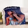 Coperta di Flanella Scintillante per Performance di Taylor Swift - Morbida e Adatta per Divani, Letti, Uffici, Viaggi, Tutte le Stagioni, Ottimo Regalo per Feste e Compleanni.