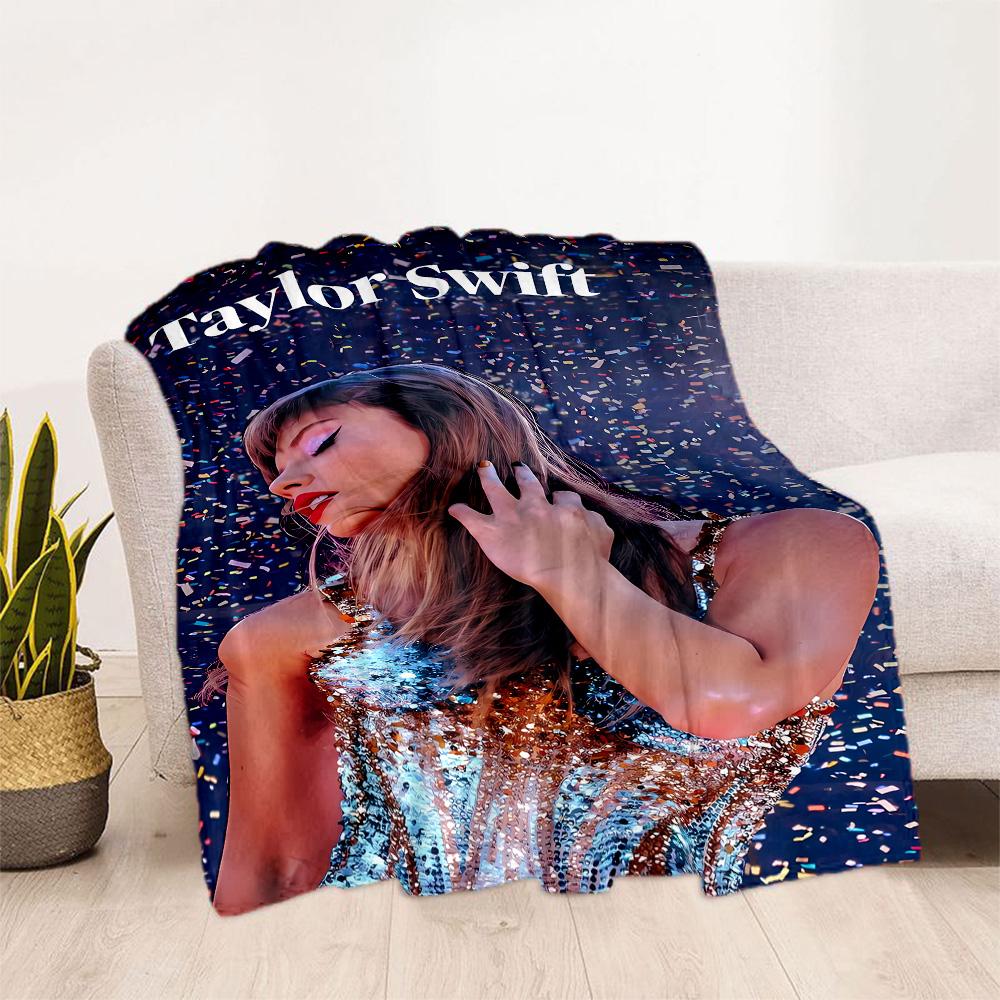 Coperta di Flanella Scintillante per Performance di Taylor Swift - Morbida e Adatta per Divani, Letti, Uffici, Viaggi, Tutte le Stagioni, Ottimo Regalo per Feste e Compleanni.