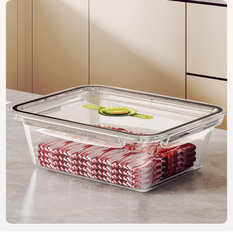 Clear Plastic Sealed Refrigerator Storage Box Set