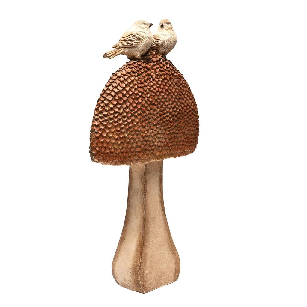 Country Living 2 Birds On a Mushroom Ornament