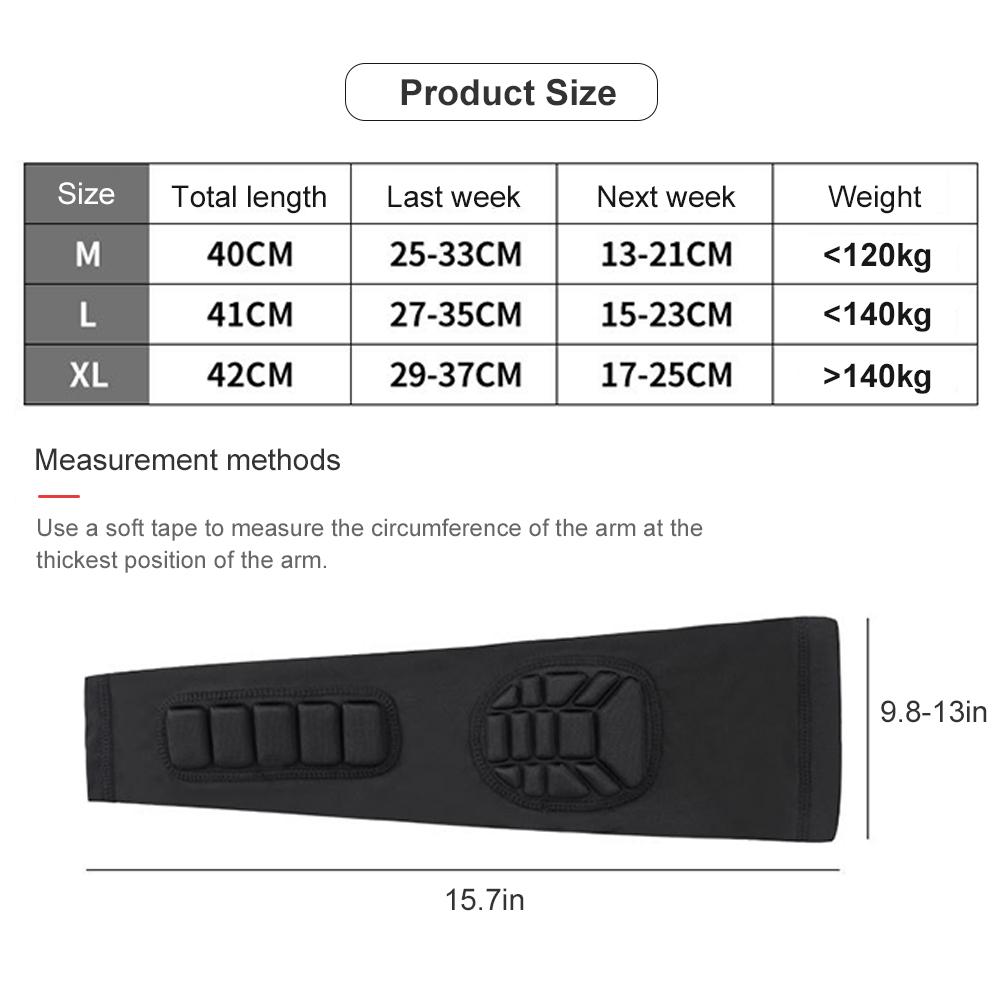 Elbow Sleeve Padded Compressed Arm Forearm Guard Sports Shooter Sleeves Protective Pads Support for Football Basketball