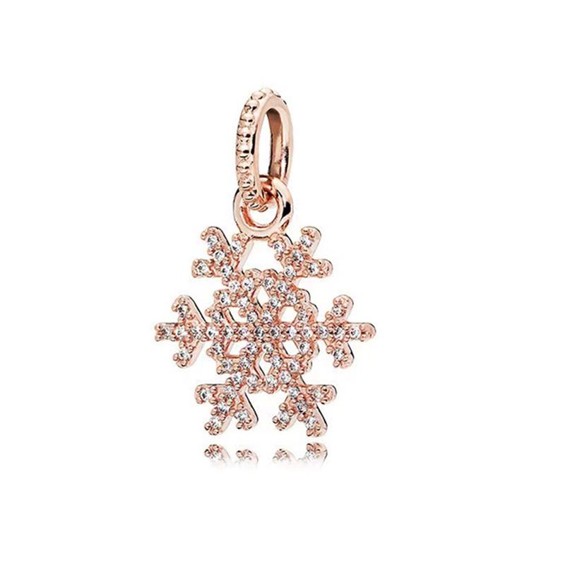 New Fine Snowflake Series Charm Beads Festive Snowflake Charm Fit Original European Bracelets Accessories Diy Women Jewelry Gift