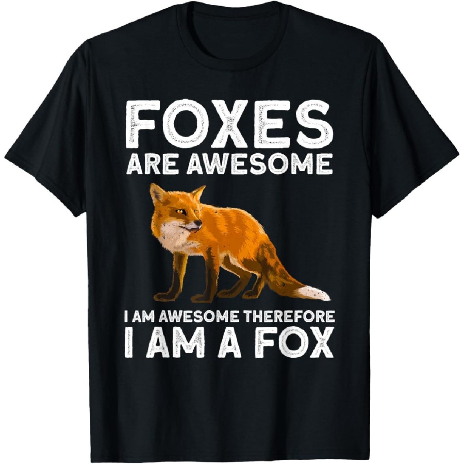 Cool Fox Design For Men Women Kids Wildlife Animal Fox Lover T-Shirt S