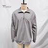 Men Sweatshirt Waffle Fabric Texture Long Sleeve Zipper Half Opening Classic Outdoor Activity Lapel Pullover Tops Solid Color Loose Fit Casual