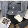 Faux Fox Fur Luxury Feeling Small Fragrance Style Open Cardigan Women Spring Autumn Stand Collar Thick Knit Sweater Coat Fashion Knit Top