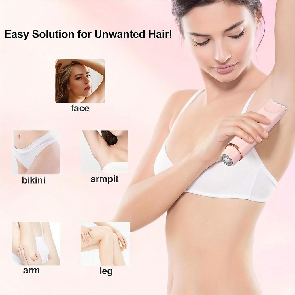 Electric Razors Shaver ,Bikini Trimmer For Women,2 In 1 Wet & Dry Electric Waterproof Razor Shaver, USB Rechargeable Dual Head Shaver