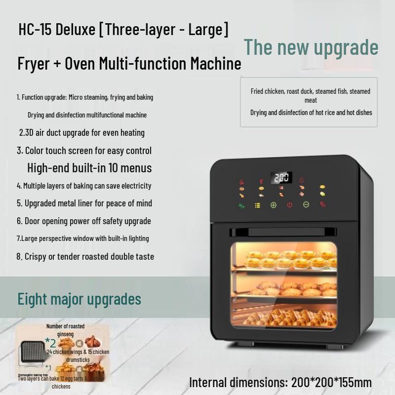 2025 Compact 3-in-1 Air Fryer & Microwave Oven