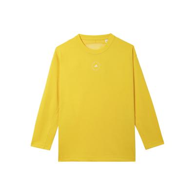 SMC Casual Sports Round Neck Loose Printed Letter Long Sleeve T-Shirt Women Tops Yellow GT9449